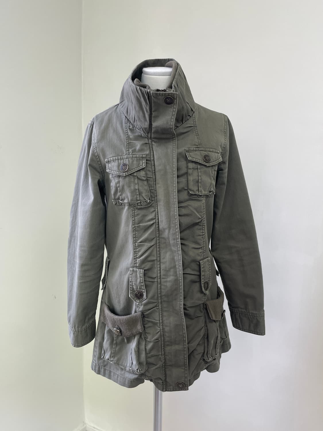 빈티지 밀리터리 셔링 벨티트 모즈파카 J03991 상품이미지2