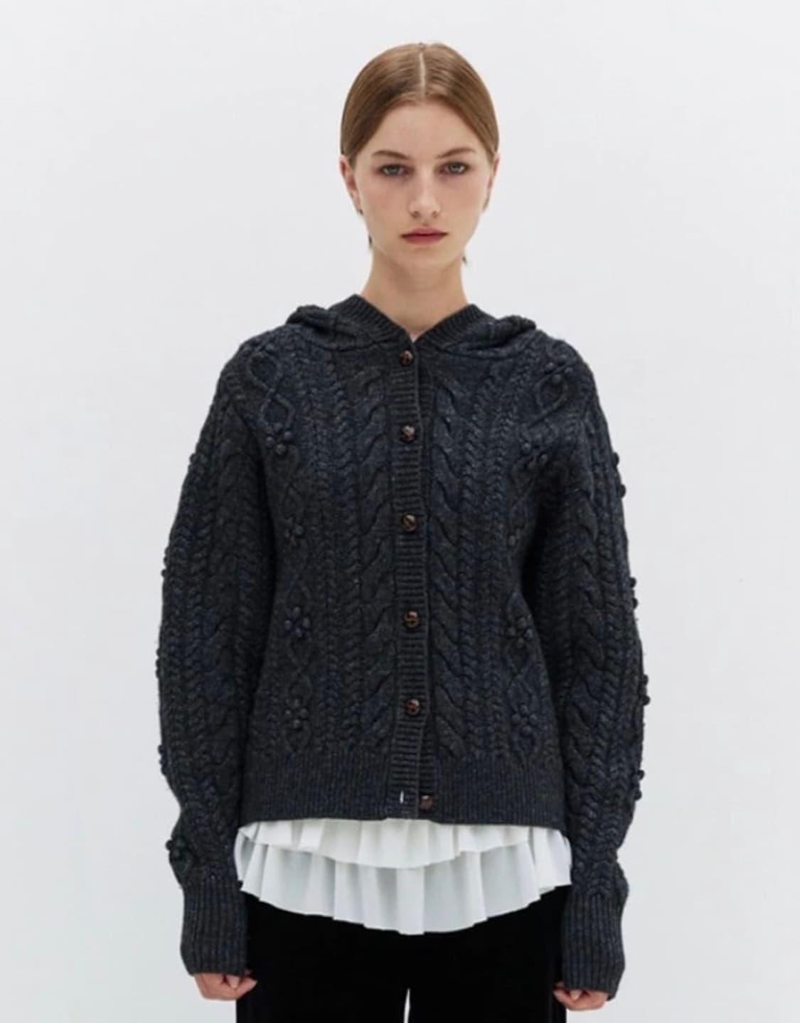 버뮬라 케이블 후드 가디건 상품이미지1