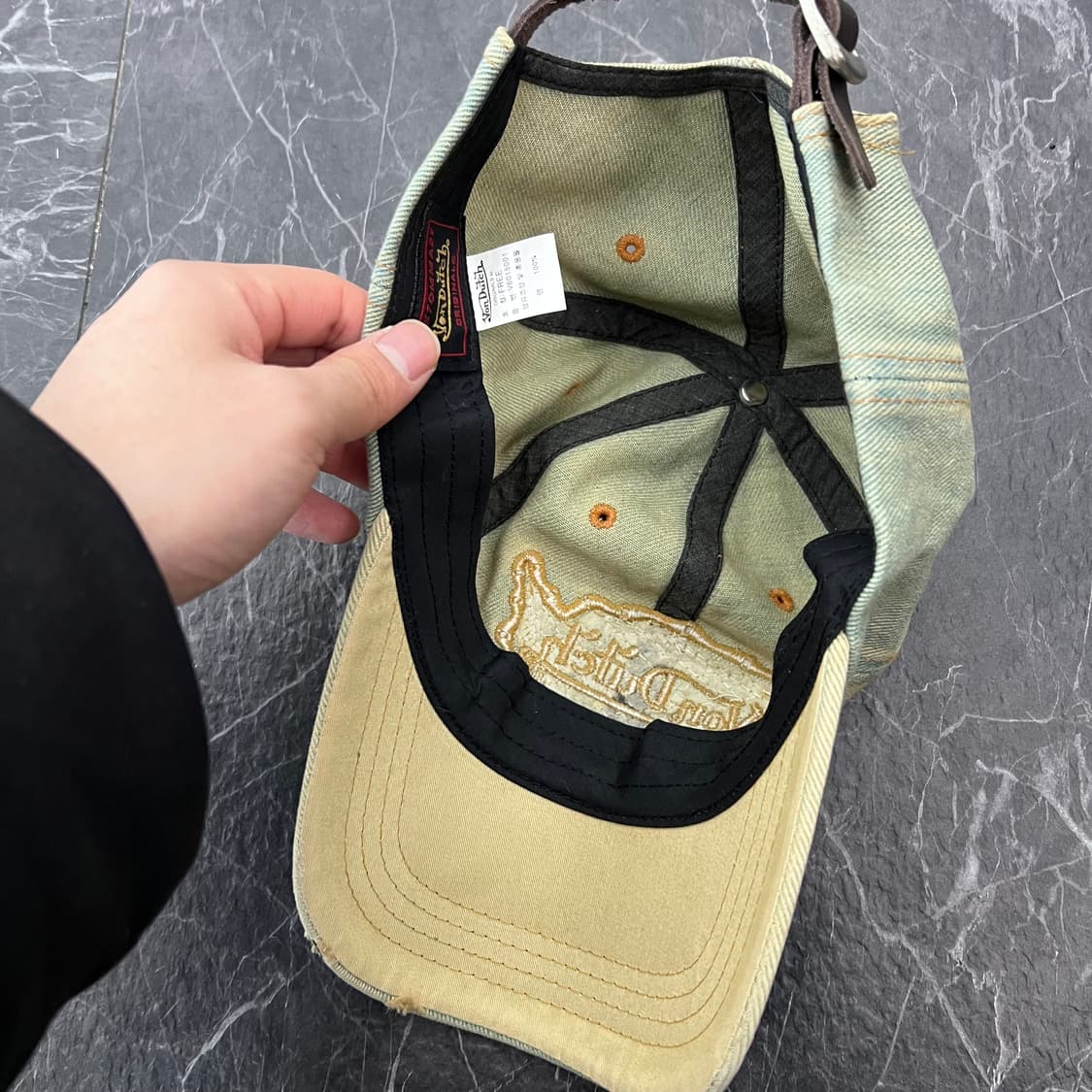 본더치 로고 그런지 데님 볼캡 상품이미지5