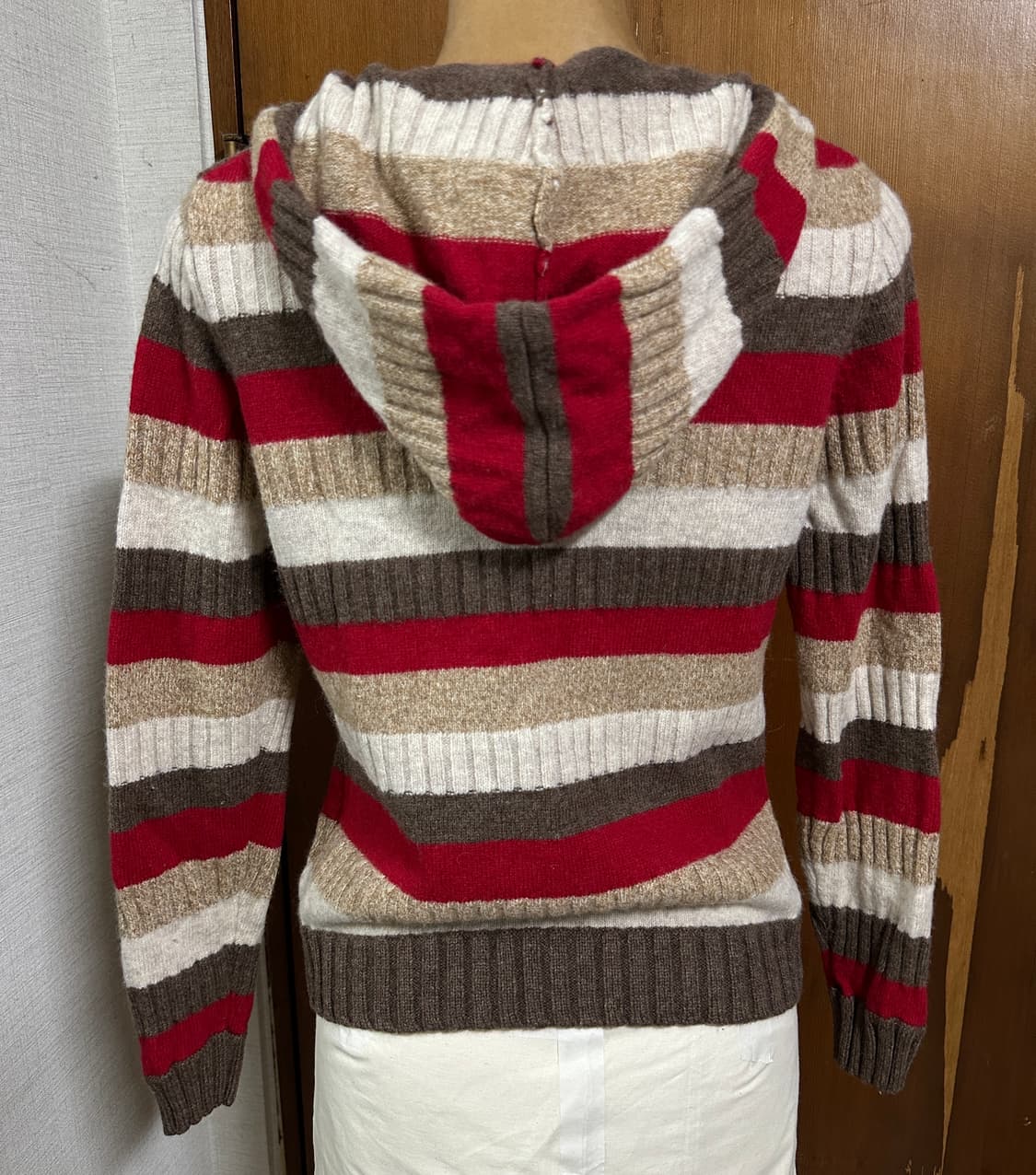 attention wool100% 후드 니트 집업 상품이미지7