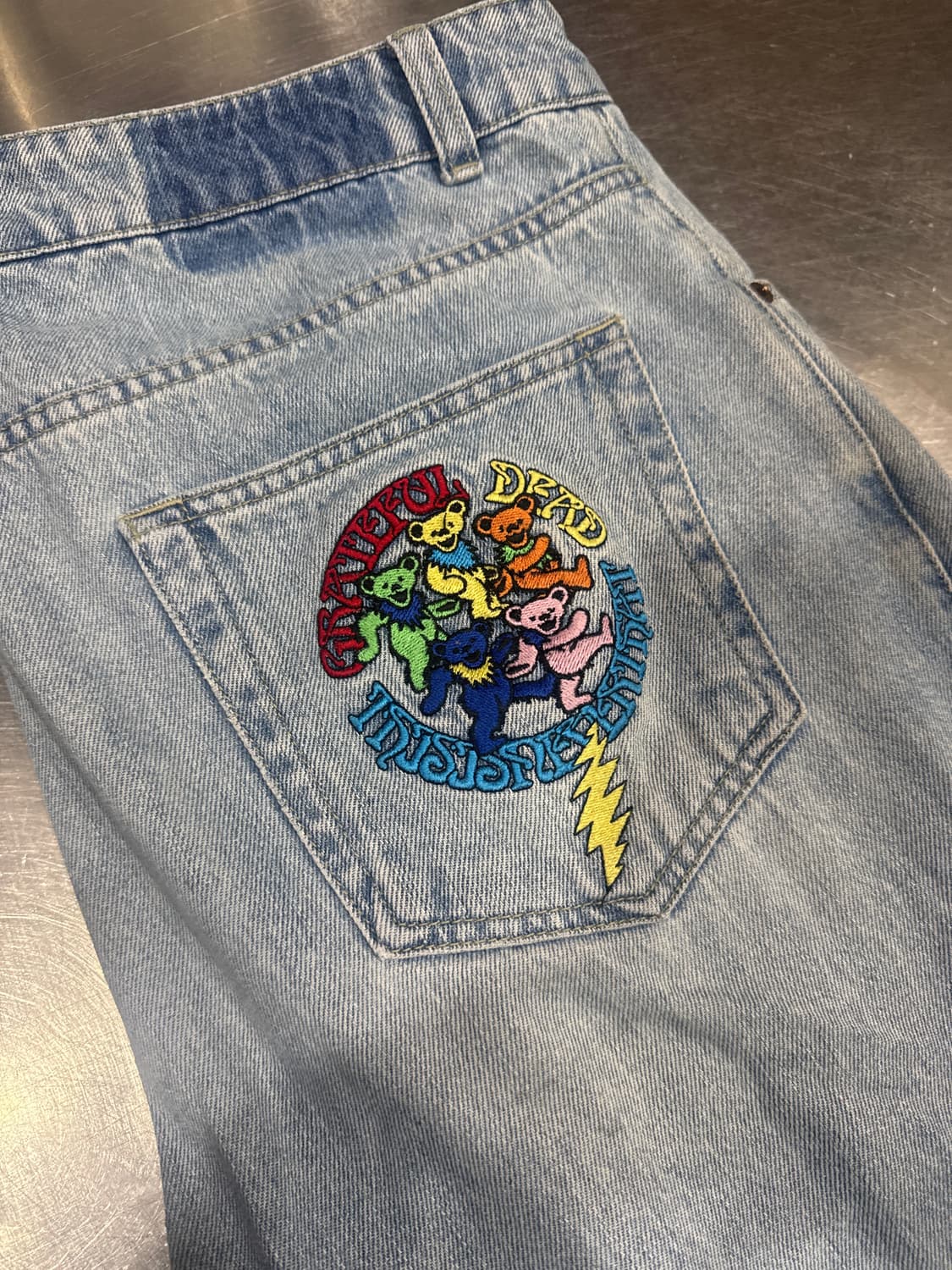 [XL] 디네댓 x 그레이트풀데드 연청 데님 상품이미지1