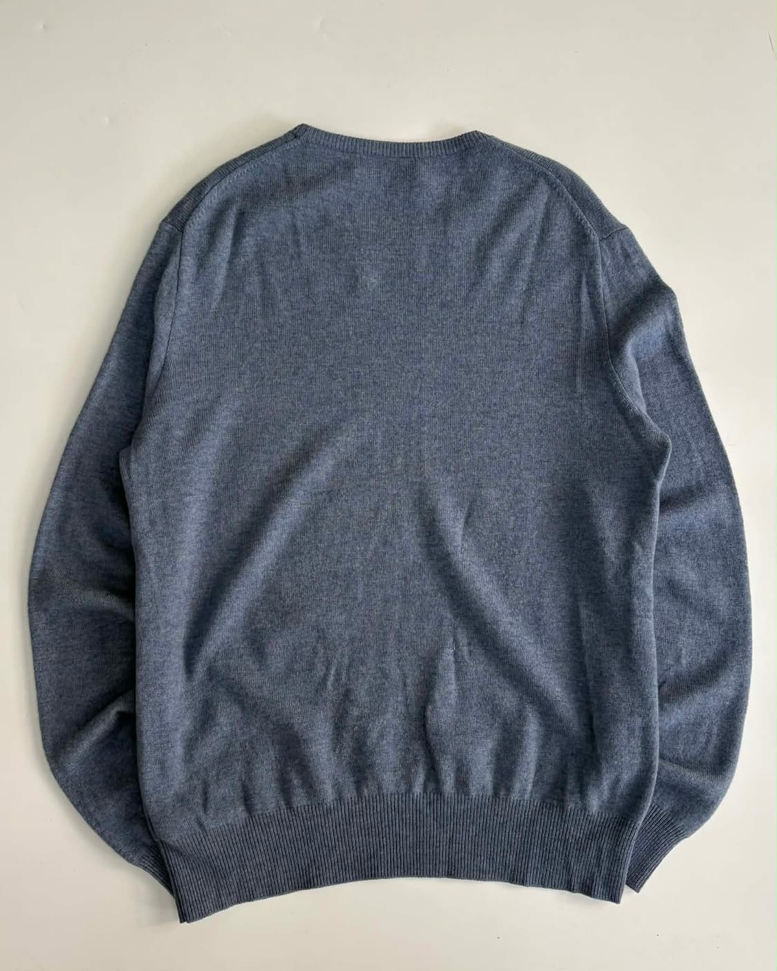 [S] 폴로 랄프로렌 블루 코튼 크루넥 니트 스웨터 상품이미지2