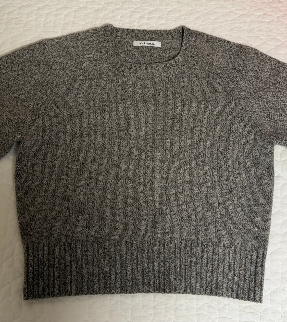 블랭크룸 래글런 크루넥 니트 머쉬룸 상품이미지2