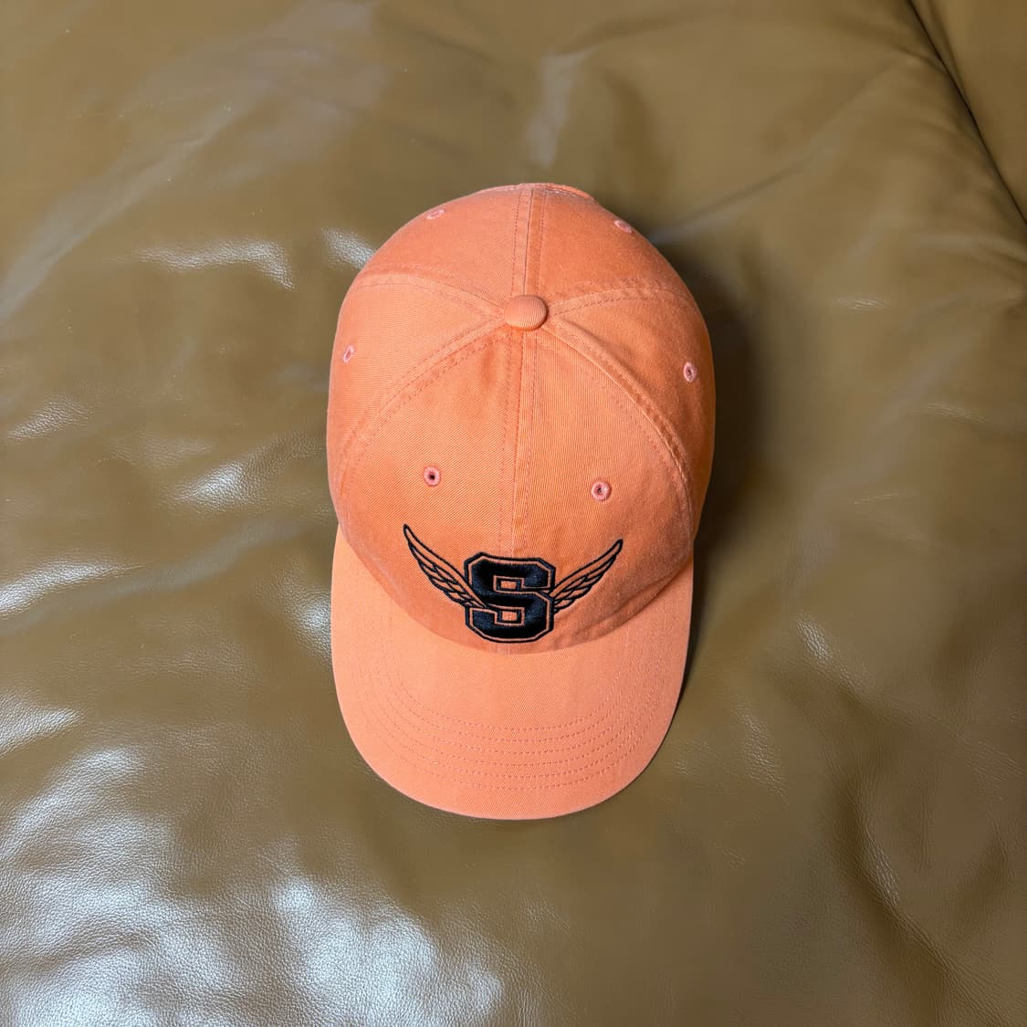 Supreme 슈프림 윙로고 워시드 오렌지 볼캡 모자 (Orange) 상품이미지5