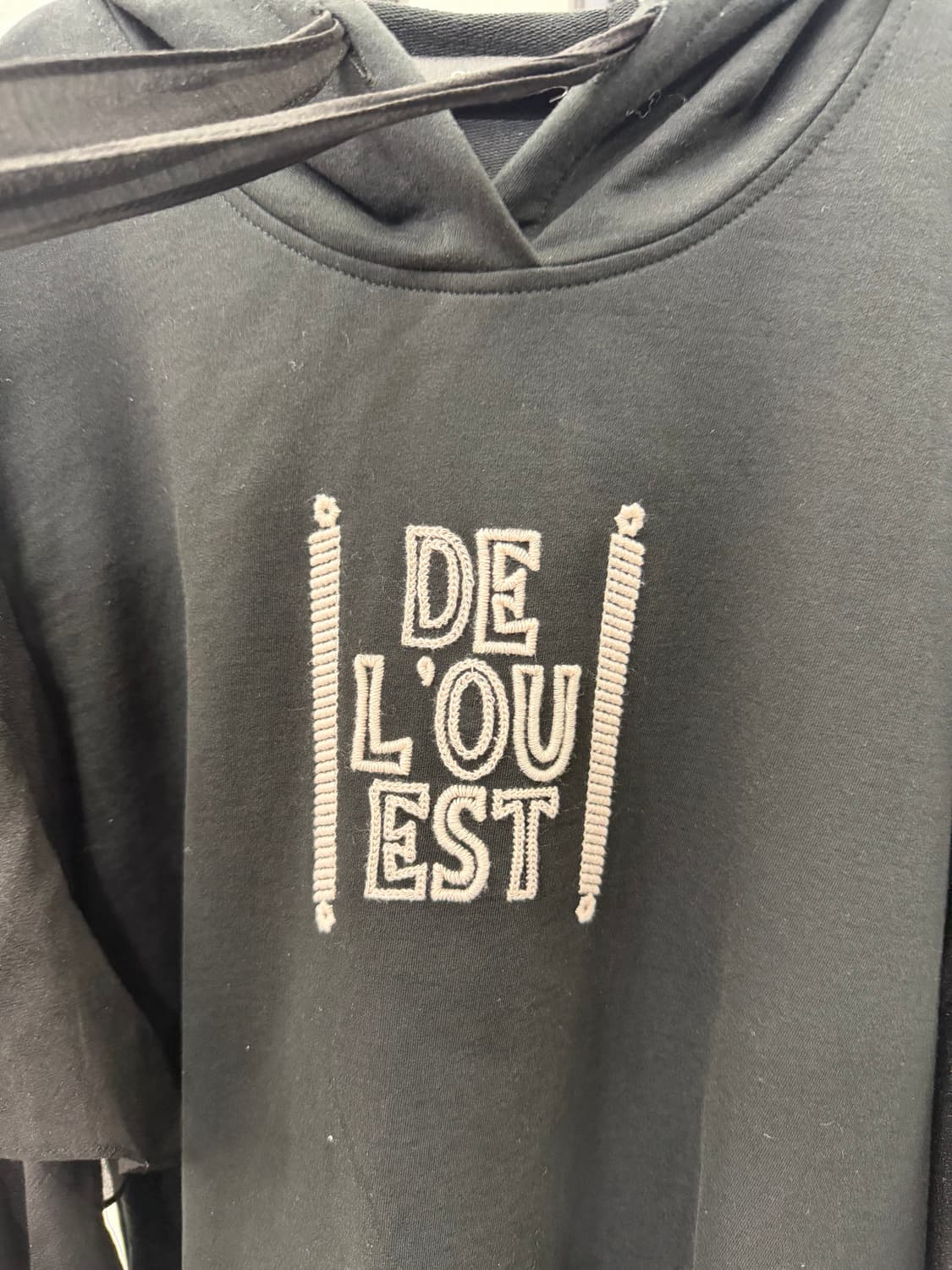 정품) O2ND 오즈세컨 한섬 21ss 블랙 시스루 후드티 82 상품이미지5