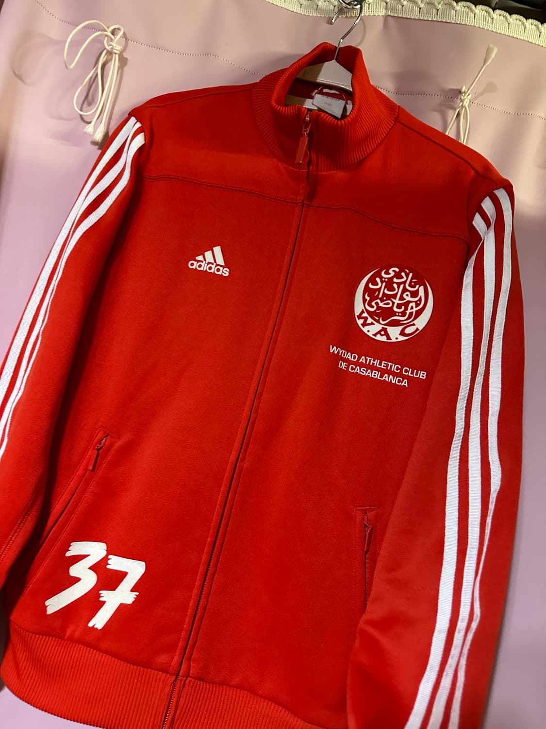 아디다스져지 아디다스 카사블랑카 트랙탑 레드 아디다스 삼선 집업 상품이미지2