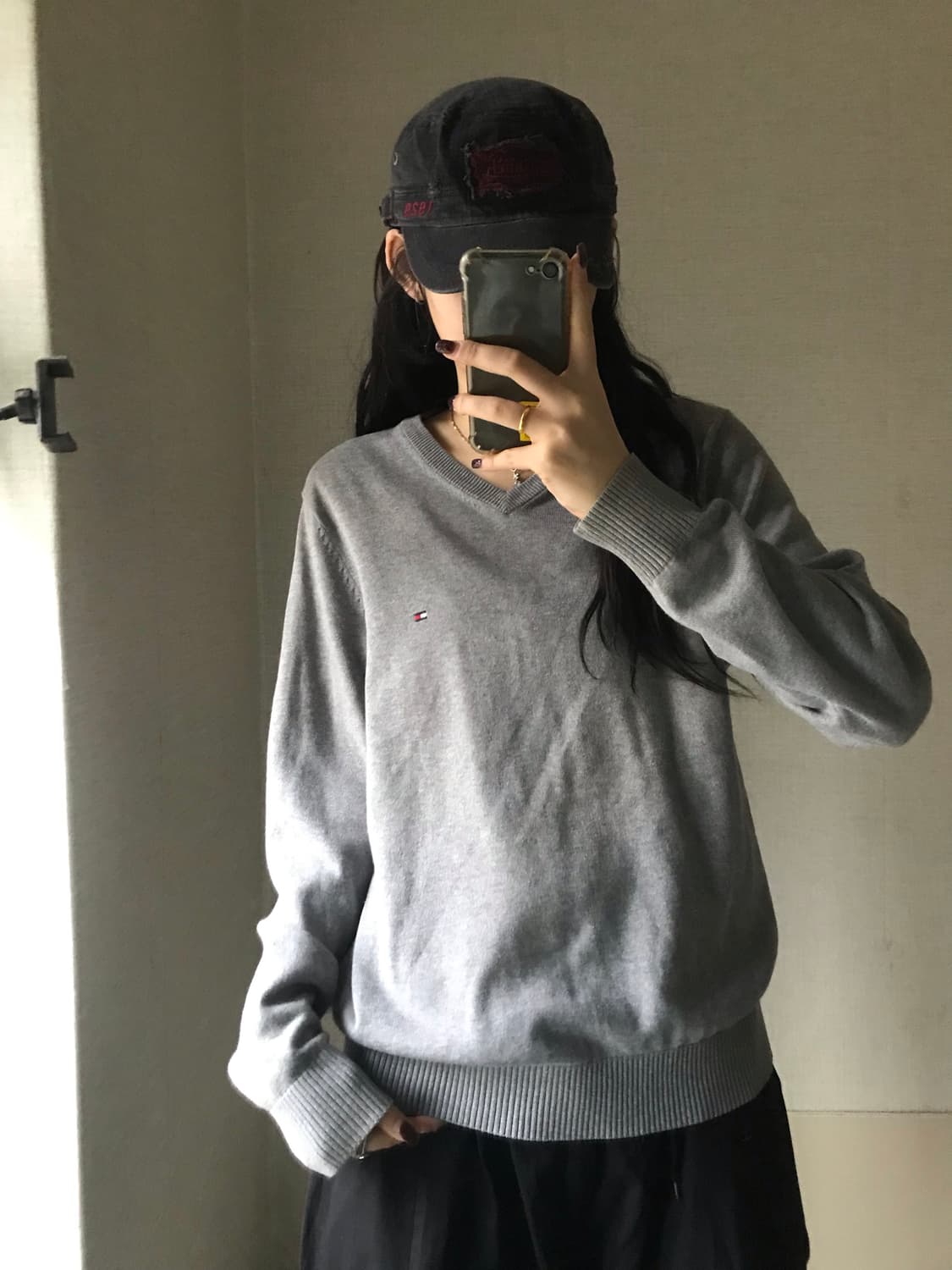 타미힐피거 그레이 니트 상품이미지5