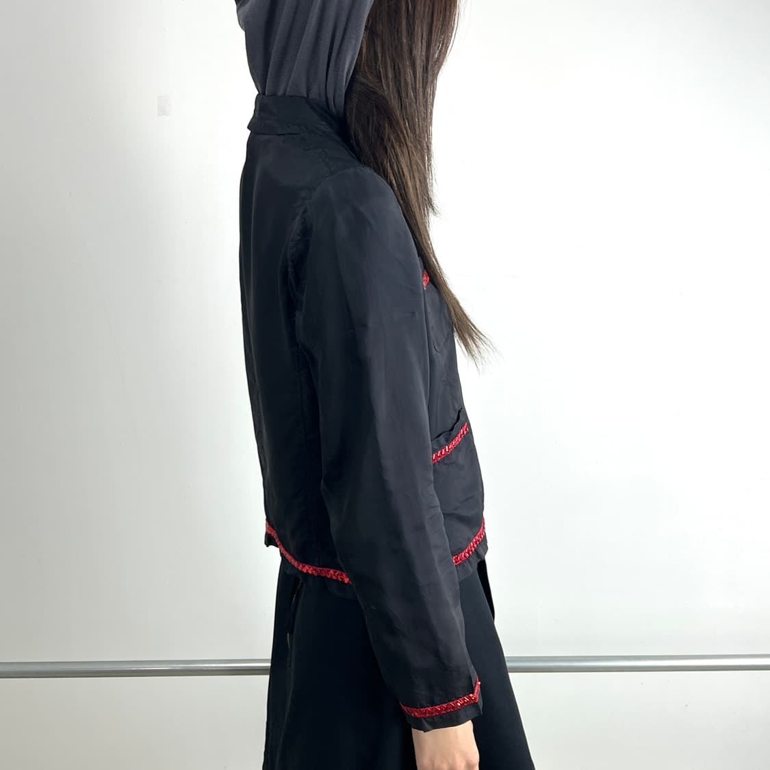 꼼데가르송 로브드샹브레 리본 콘페티 트리밍 자켓 상품이미지5