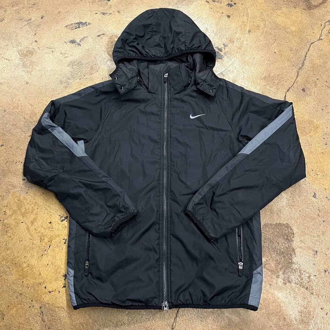 [정품/S] 나이키 블랙 후드 바람막이 자켓 b10 상품이미지2