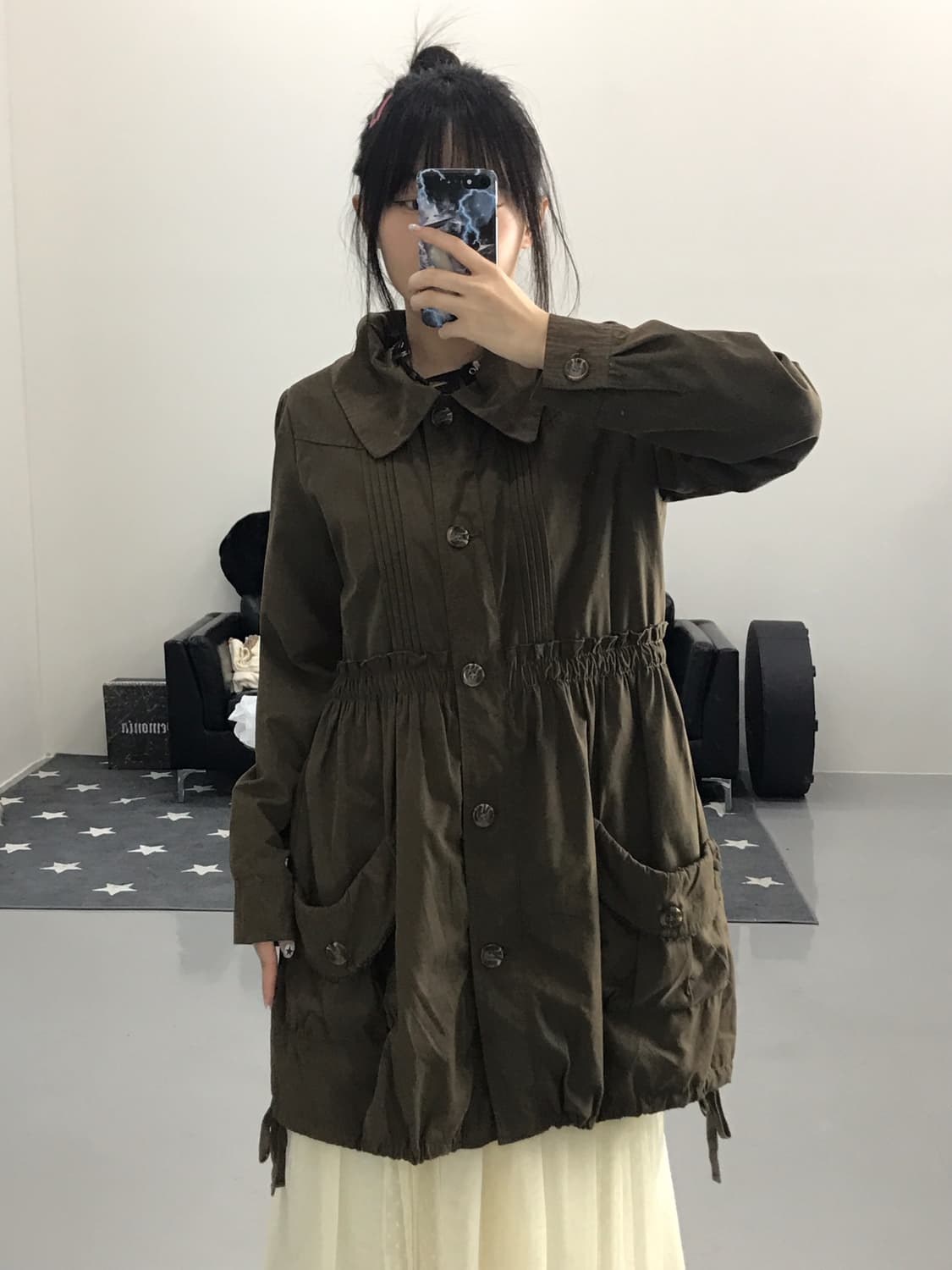 Jpn Brown kitsch mini coat 상품이미지3