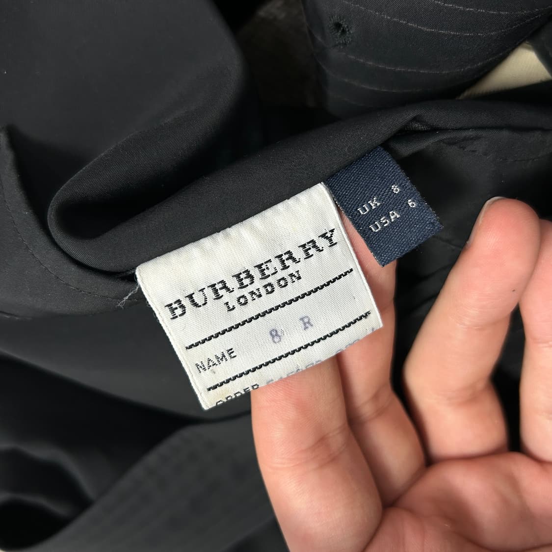 버버리 우먼스 블랙 벨티드 트렌치코트(uk8) 상품이미지3