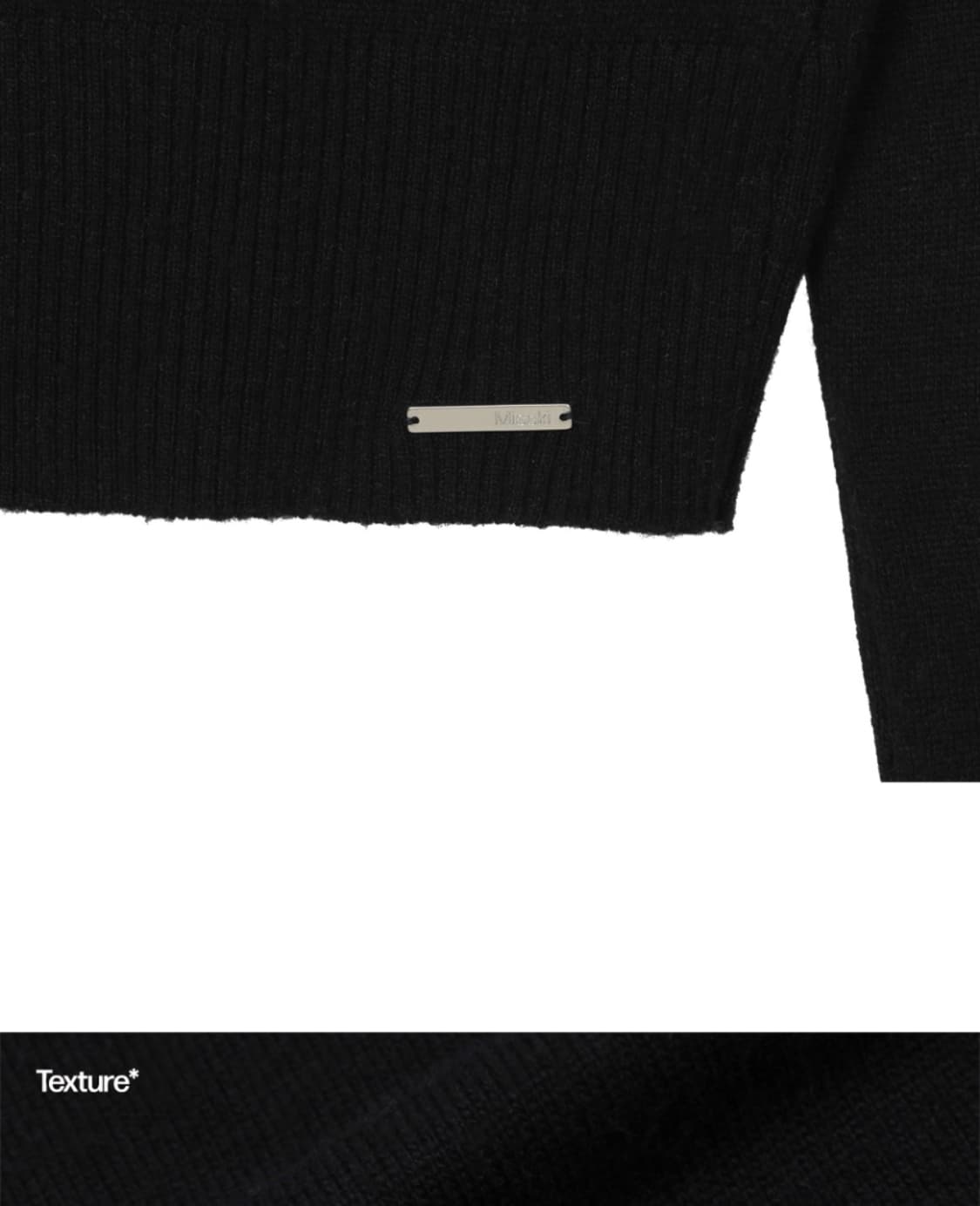 미세키서울 브이넥 니트 블랙 Vneck slit button knit 상품이미지4