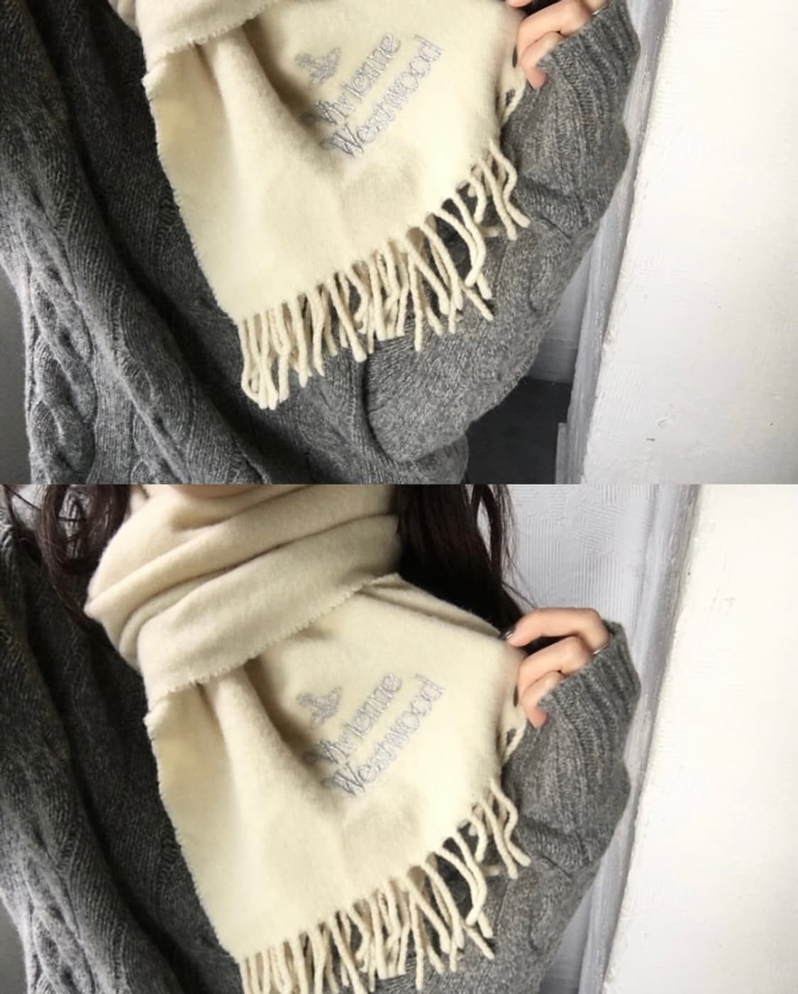 Vivienne Westwood 비비안 웨스트우드 아이보리컬러 머플러 상품이미지1