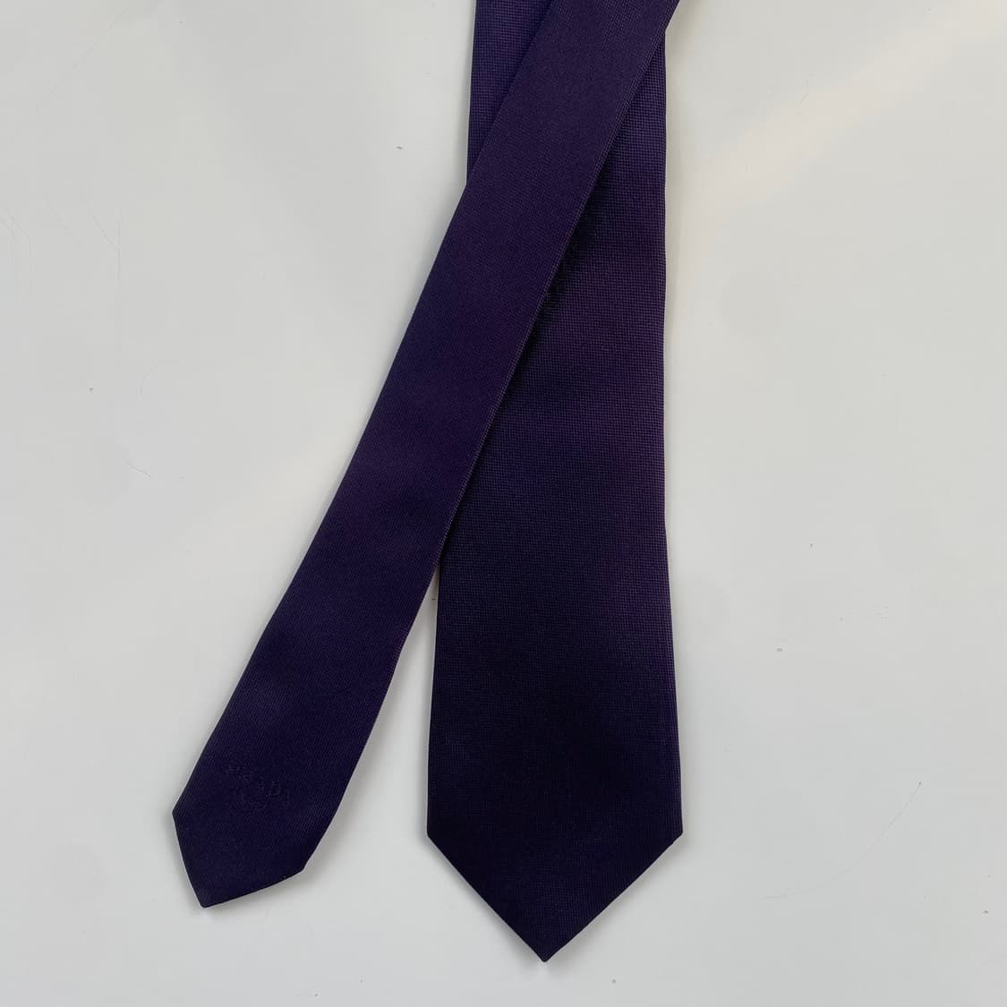 프라다 (PRADA) 퍼플 명품 정품 넥타이 상품이미지8
