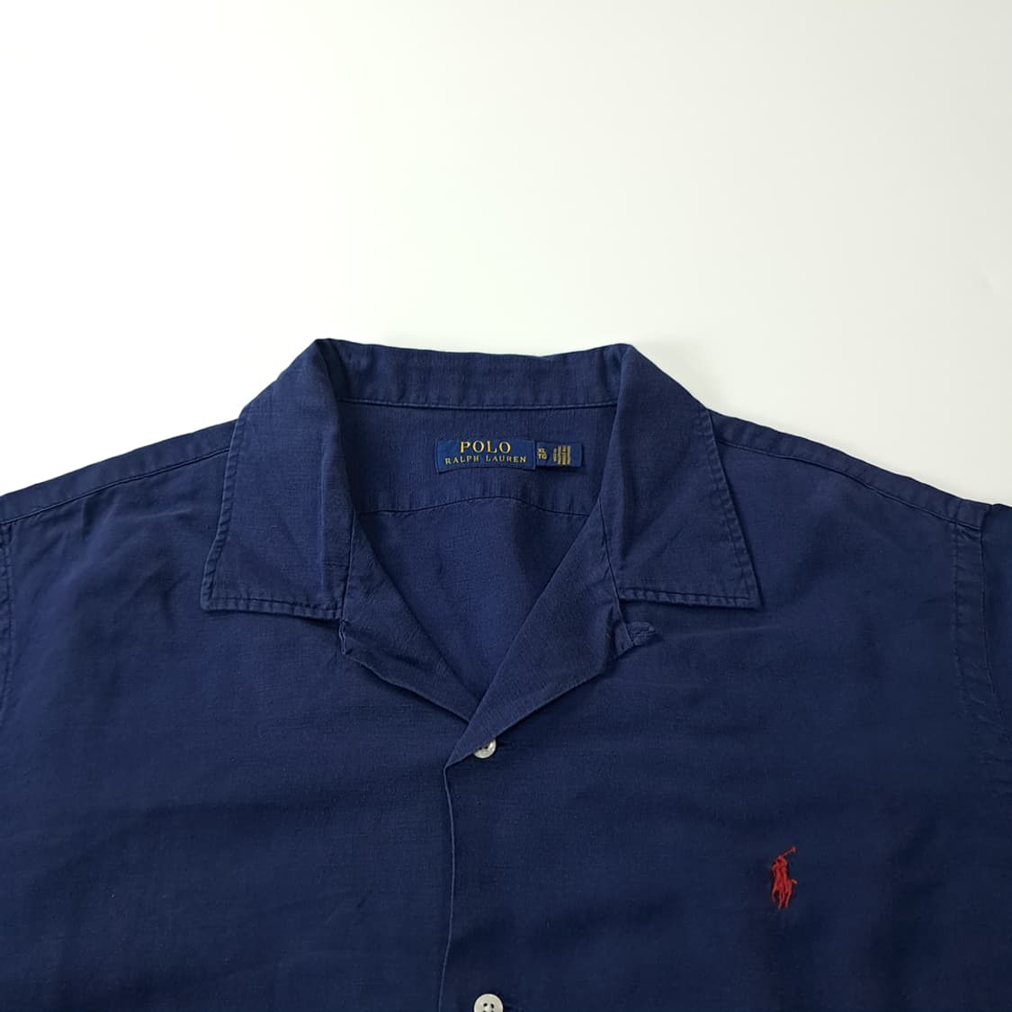 CK193 XL 폴로 린넨라이오셀 오픈칼라 네이비 반팔 셔츠 남방 상품이미지2