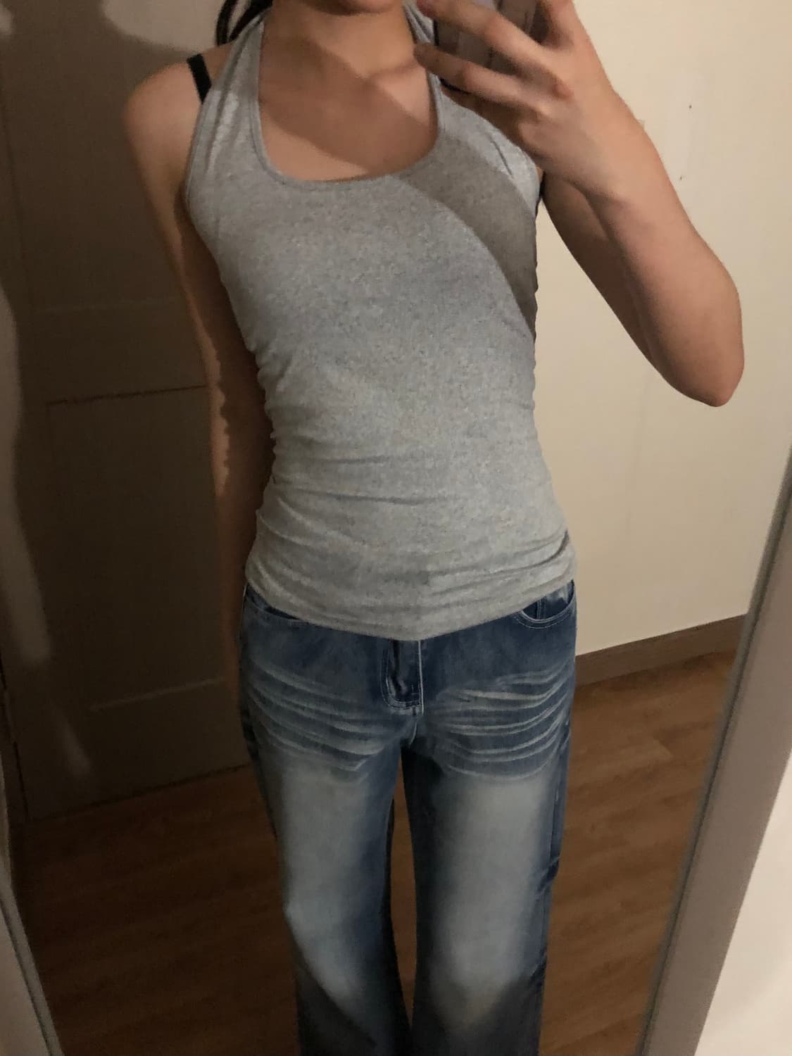 홀터넥 나시 (블랙,그레이,화이트) 상품이미지7