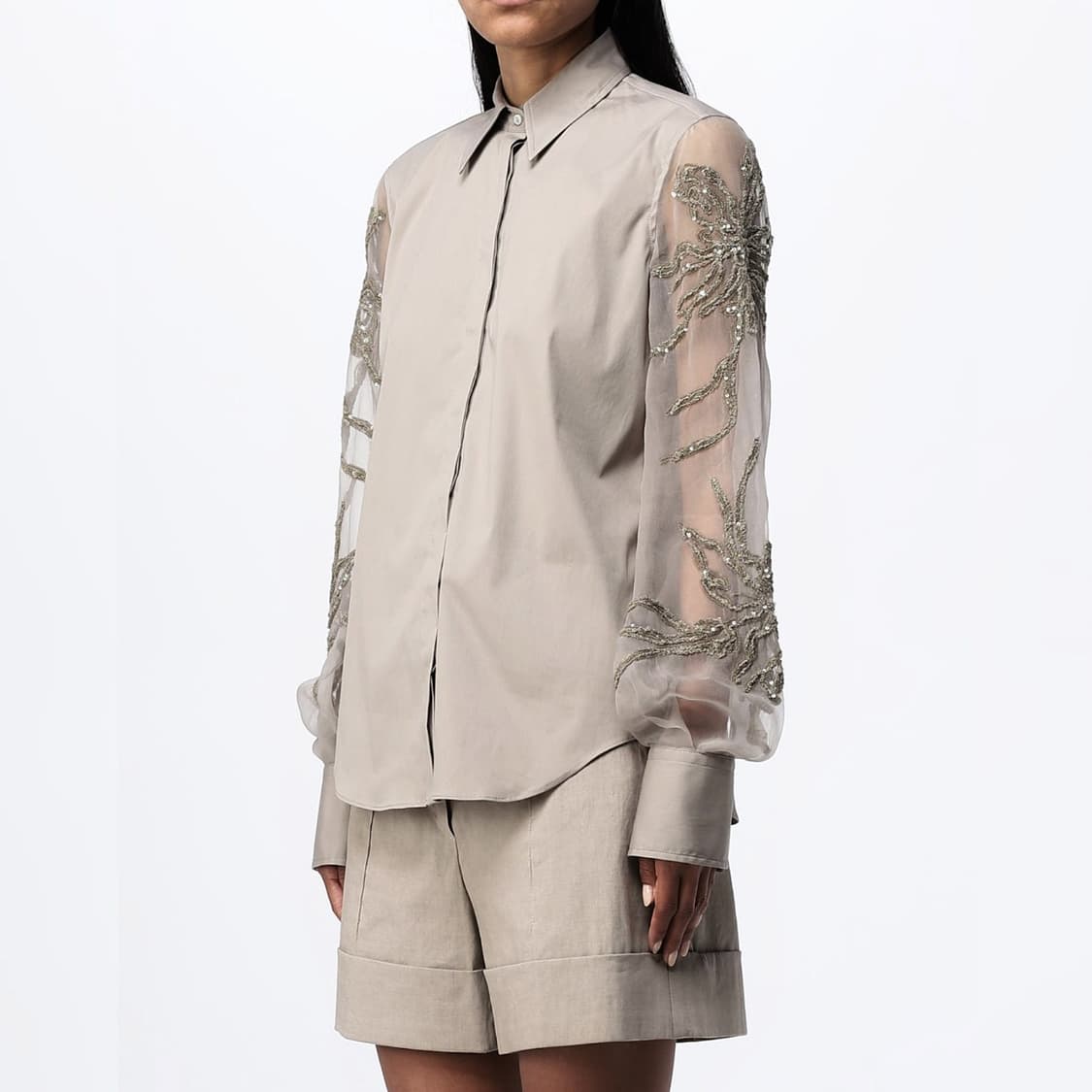 브루넬로쿠치넬리 시어 슬리브 셔츠 블라우스 상품이미지6