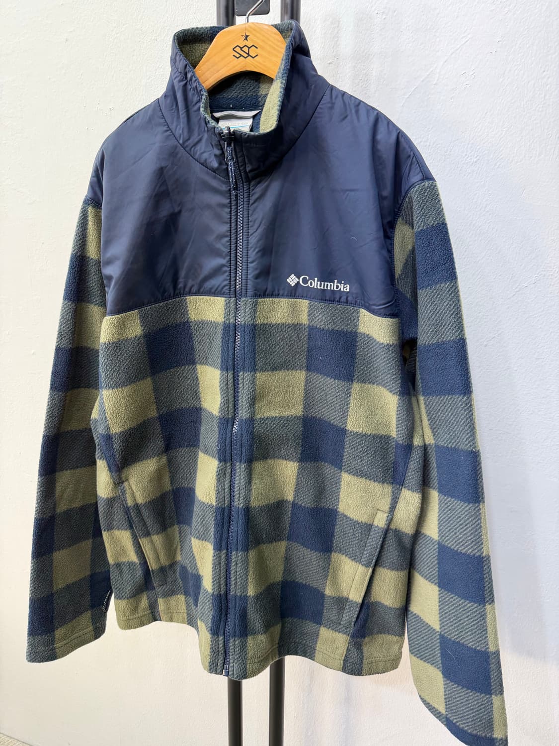 정품) 콜롬비아 체크 플리스 후리스자켓 XL 상품이미지3