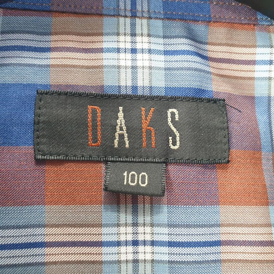 닥스 블루 남자 체크 셔츠 100 N4456 상품이미지5
