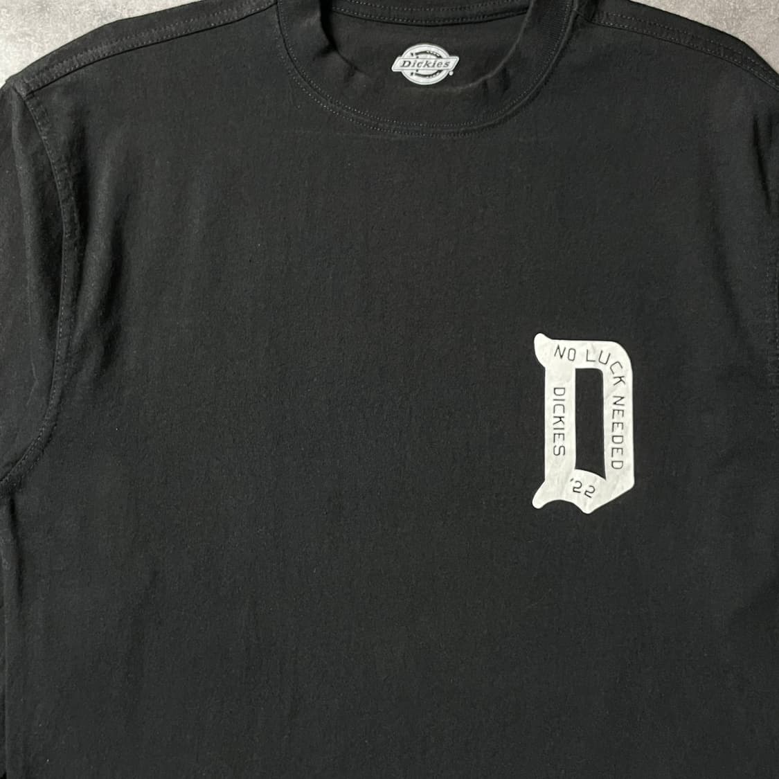 DICKIES 디키즈 블랙 레터링 코튼 긴팔 티셔츠 A01024 상품이미지3
