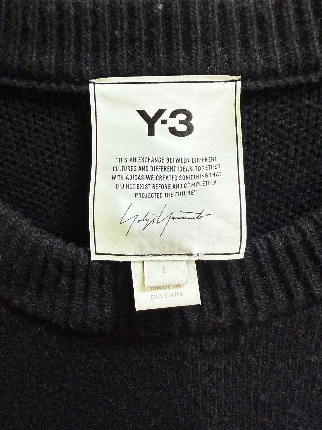[L] Y-3 블랙 니트 상품이미지3