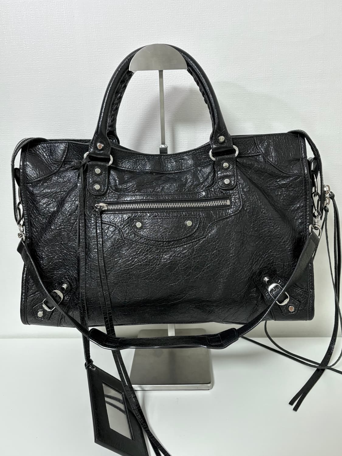 발렌시아가 시티 모터백 블랙 상품이미지1