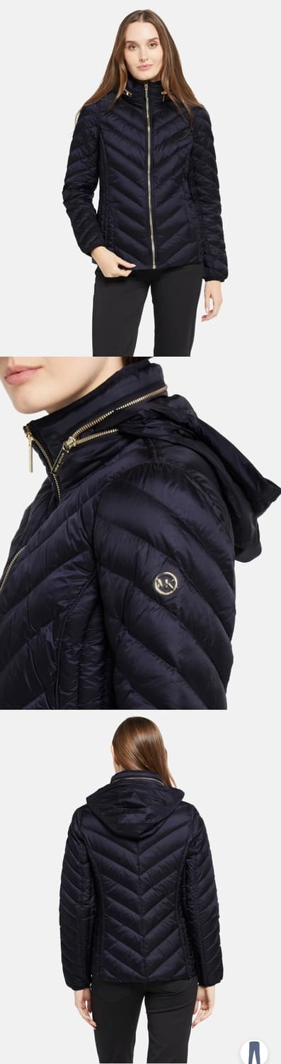 마이클코어스 셰브런 덕다운 퀼팅  패딩 L 상품이미지4