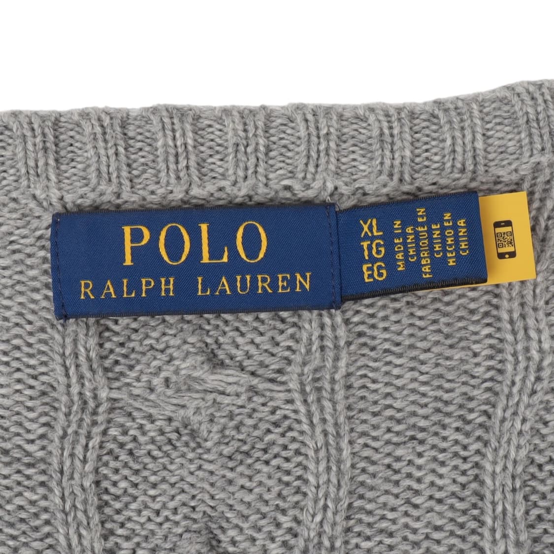 폴로 랄프로렌 QR 그레이 케이블 니트 스웨터 상품이미지8