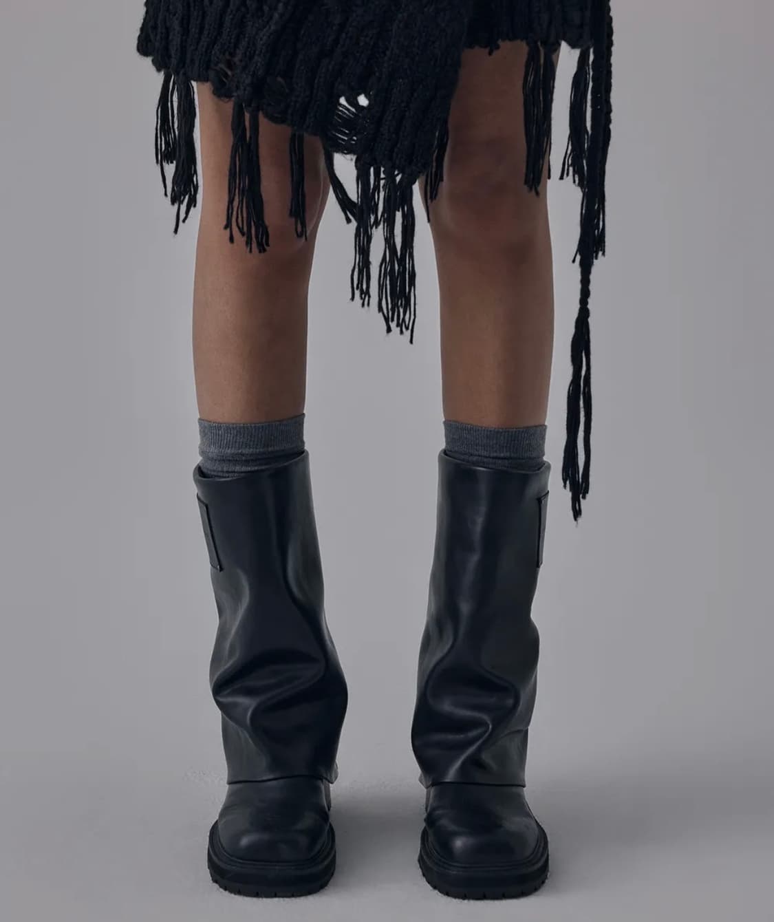 트리밍버드 Folded Lace-up Cowhide Boots 부츠 상품이미지3