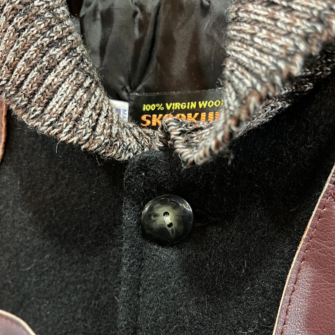 스쿠컴 SKOOKUM 모니탈리 별주 레더 울 자켓 상품이미지5