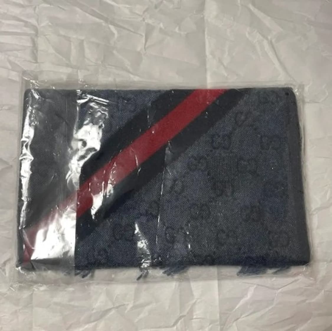 구찌 GG 뉴 니키 웹 울 머플러 미드나잇 블루 상품이미지6