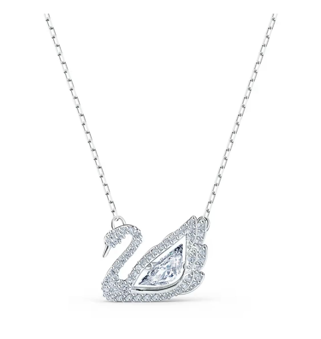 스와로브스키 swan 로듐목걸이  상품이미지1