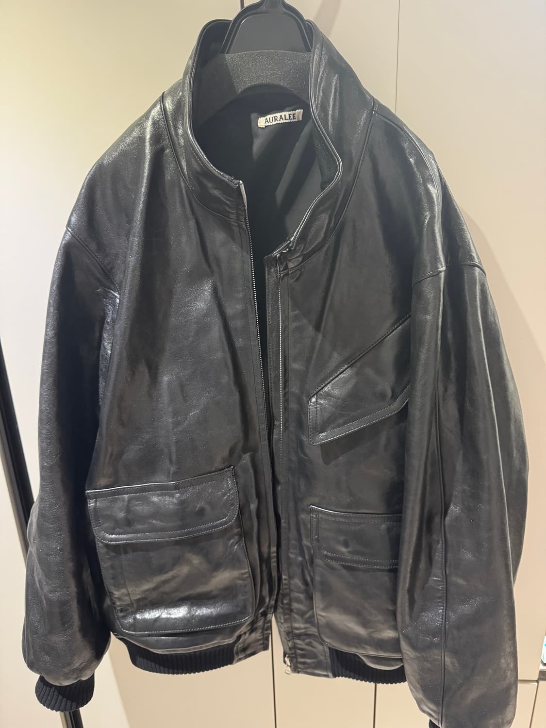 오라리 25fw 램 레더 블루종 자켓 4 상품이미지1