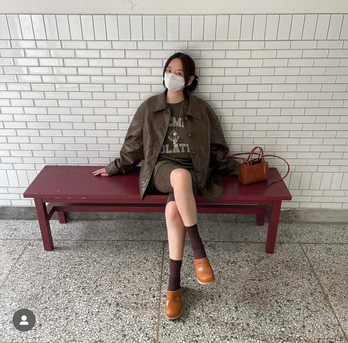 그로브x차정원 콜라보 가죽자켓(브라운) 상품이미지1