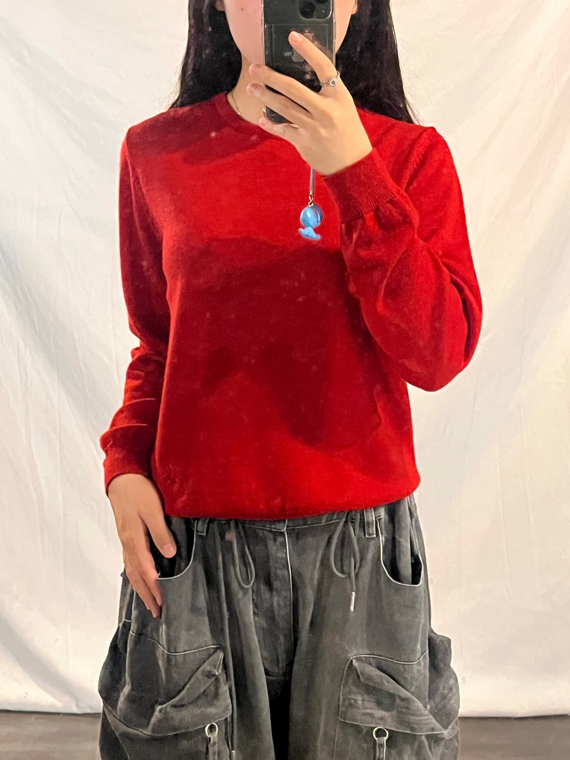 Burberry wool&cashmere red knit 상품이미지6