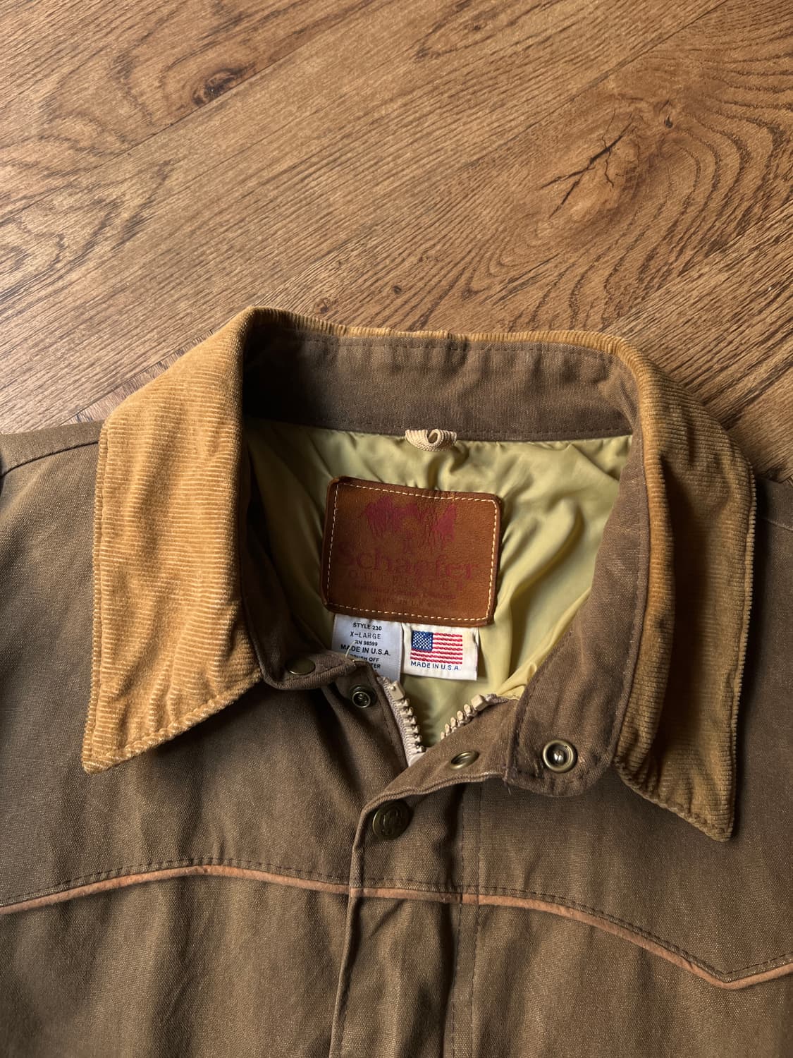 [XL]Schaefer OUTFITTER 브라운 헤비 왁스드코튼 헌팅자켓 상품이미지2