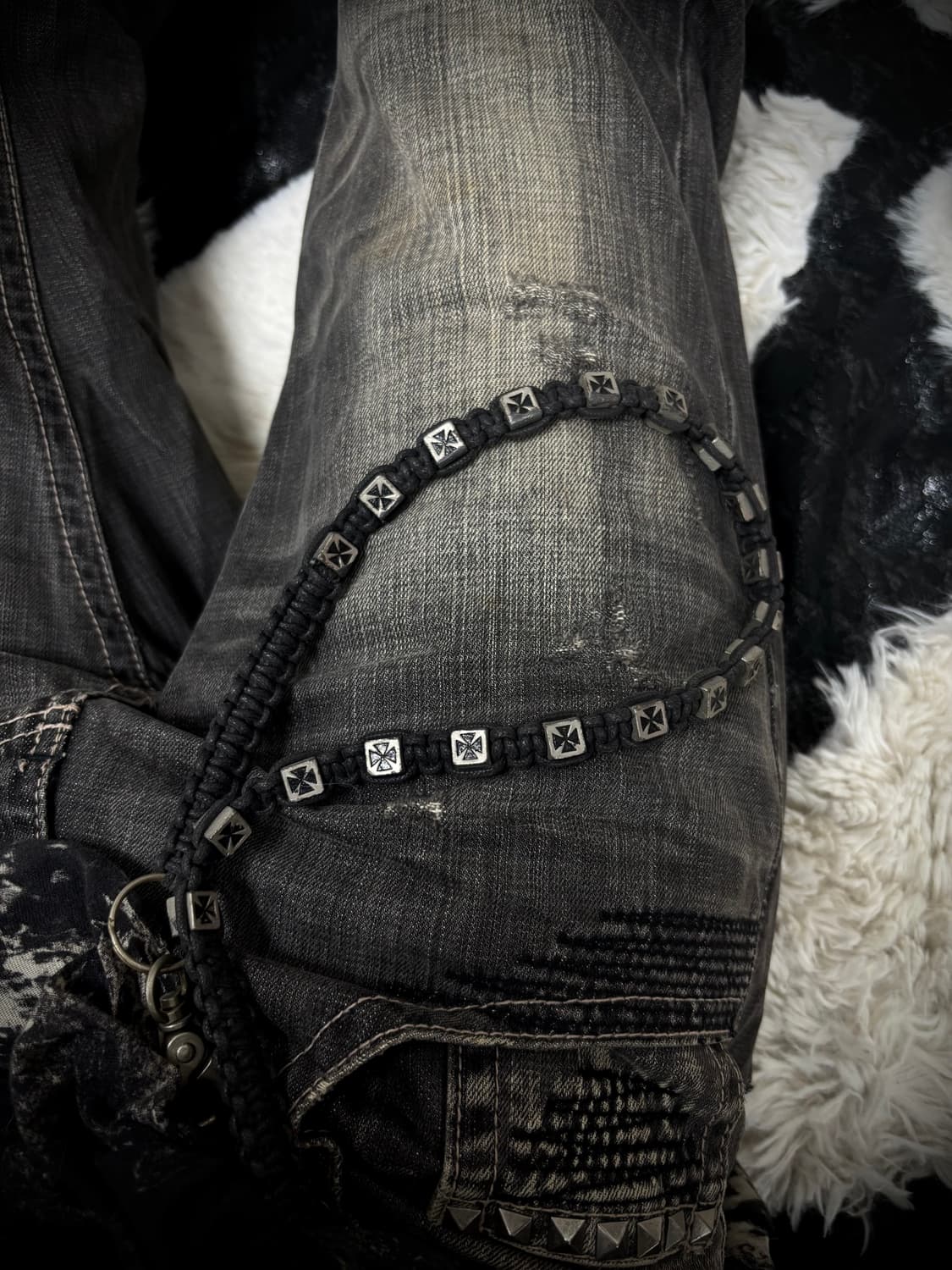 [Opium accessories ] Cross Stud Black Ch 상품이미지1