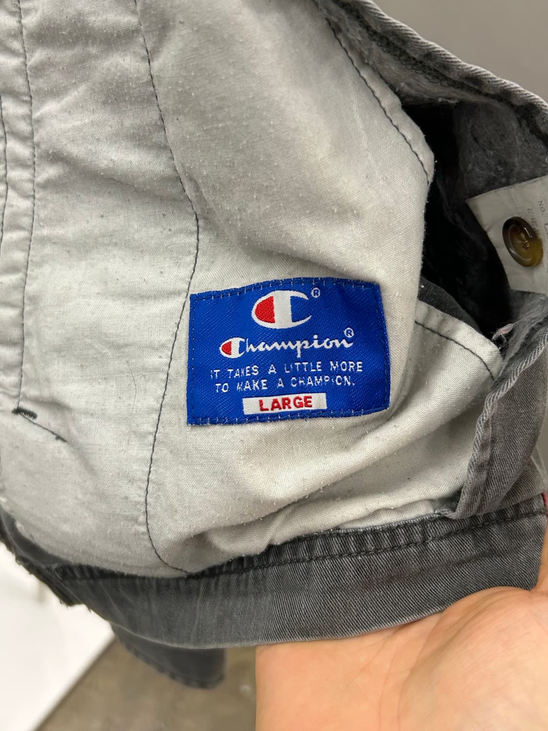 챔피온(Champion) 회색 레드 스트라이프 집업 자켓 상품이미지7