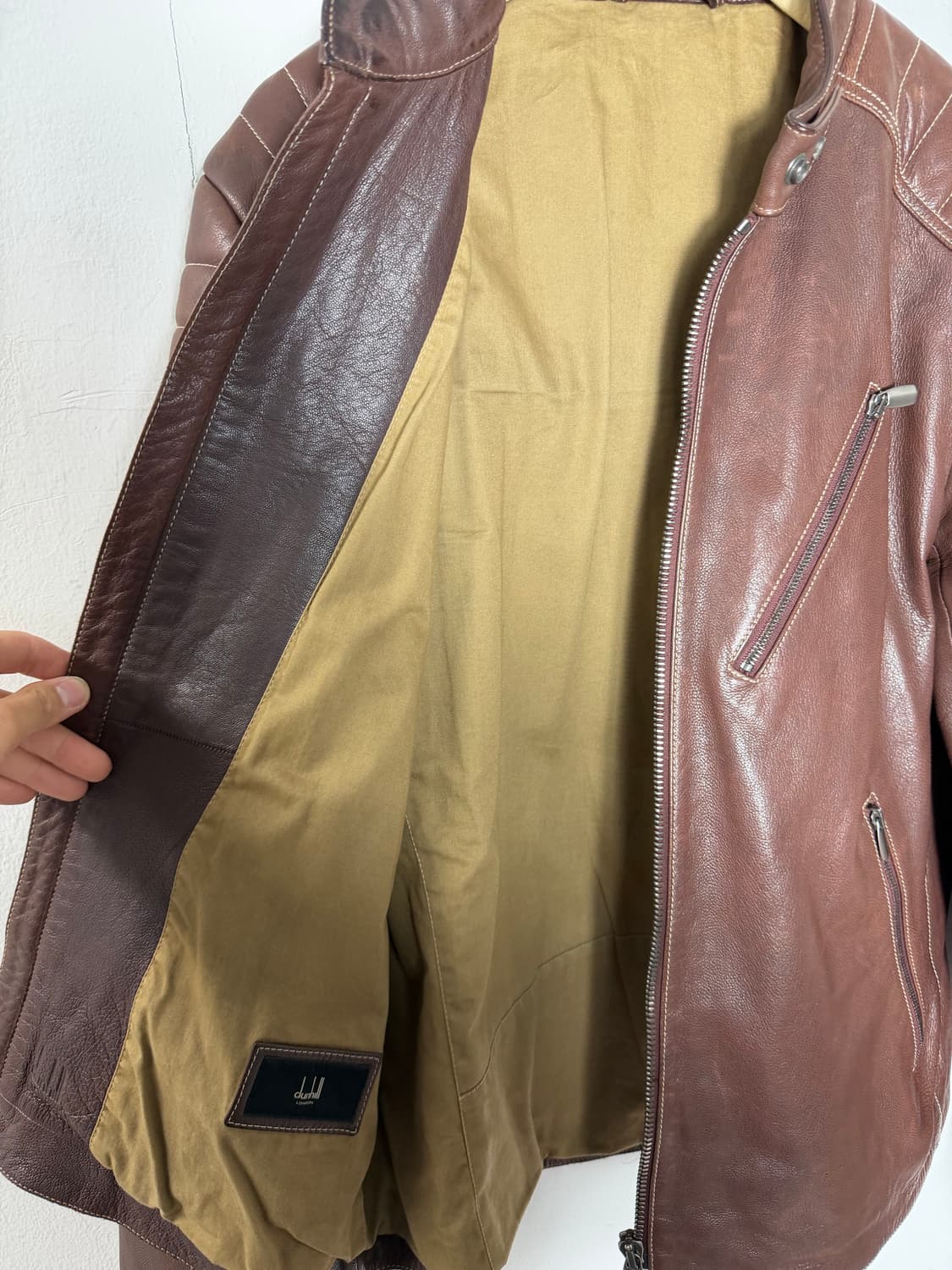 던힐 고트스킨 가죽자켓 레더자켓 바이커자켓 바이크자켓 상품이미지5