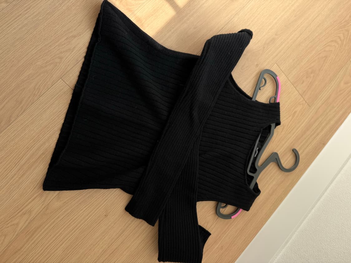 Diagonal warmer knit top 상품이미지4