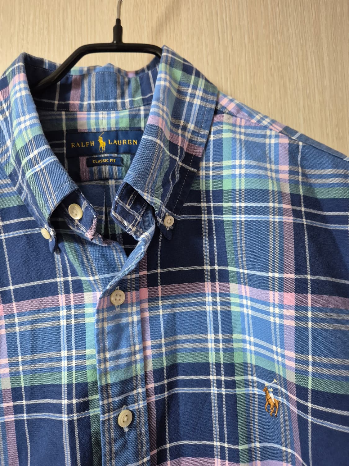 폴로 랄프로렌 체크 셔츠 반팔 남방 라지 남성 상품이미지3