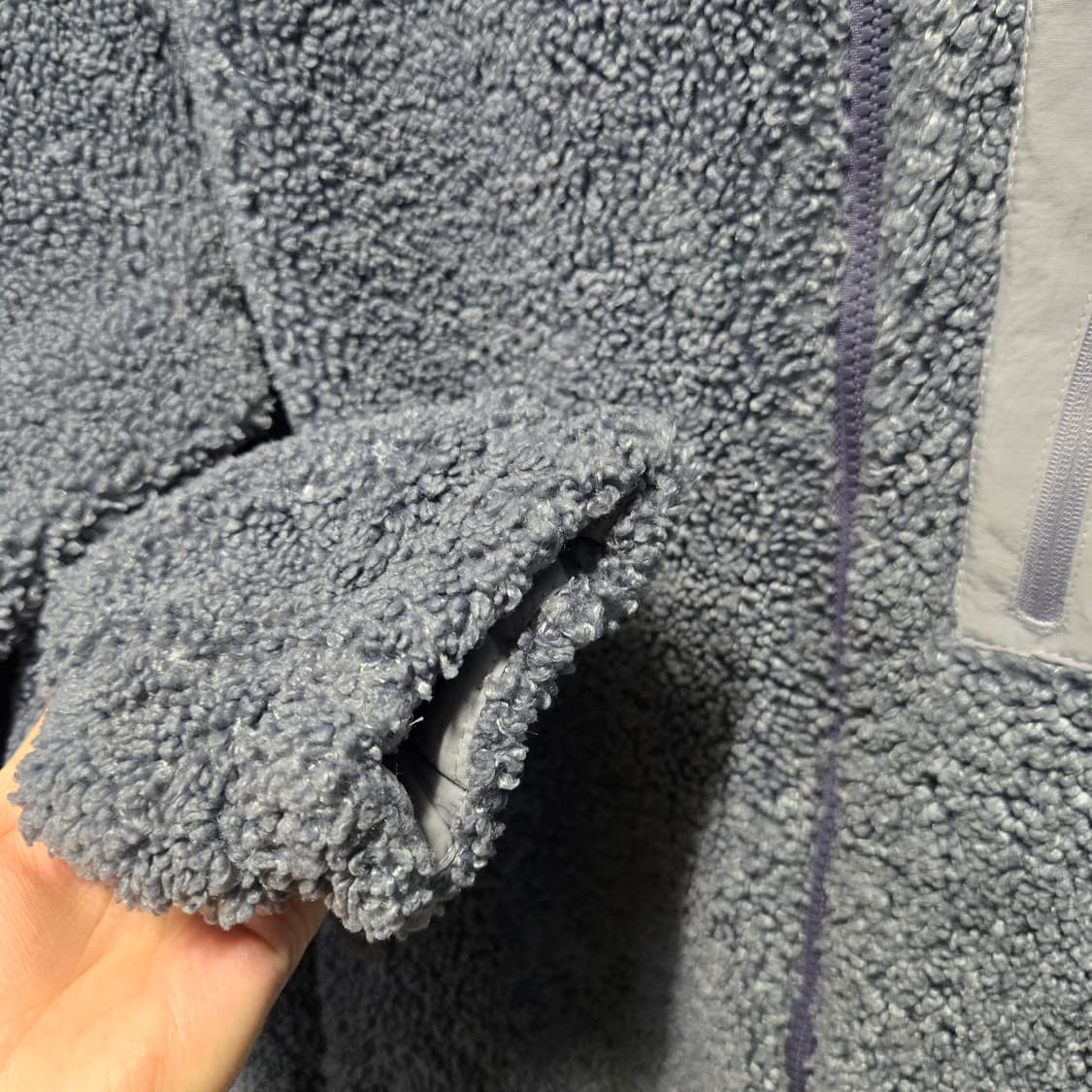 리복 여성 플리스 후드 뽀글이 집업  상품이미지4