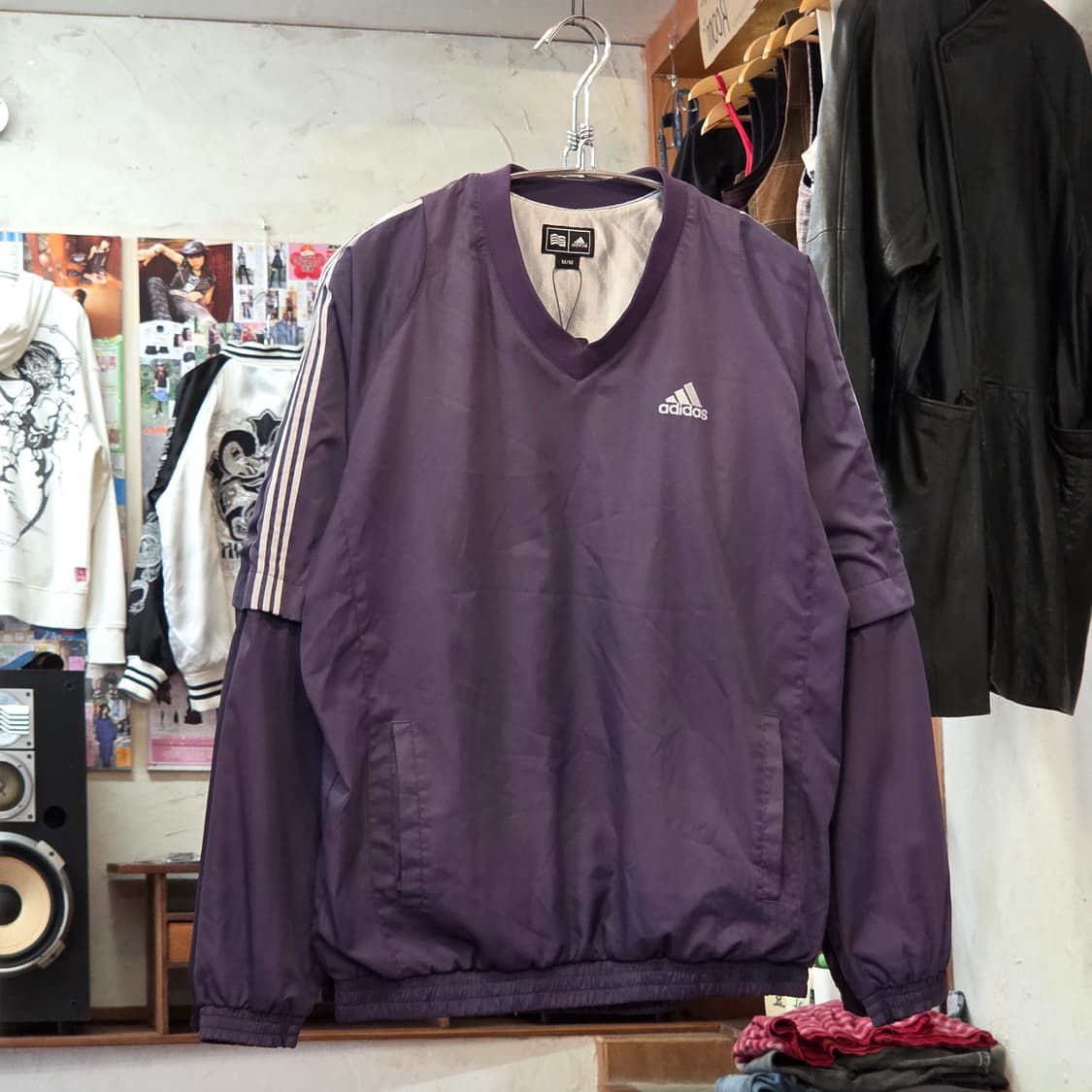 아디다스 재팬 퍼플 투웨이 웜업 상품이미지1