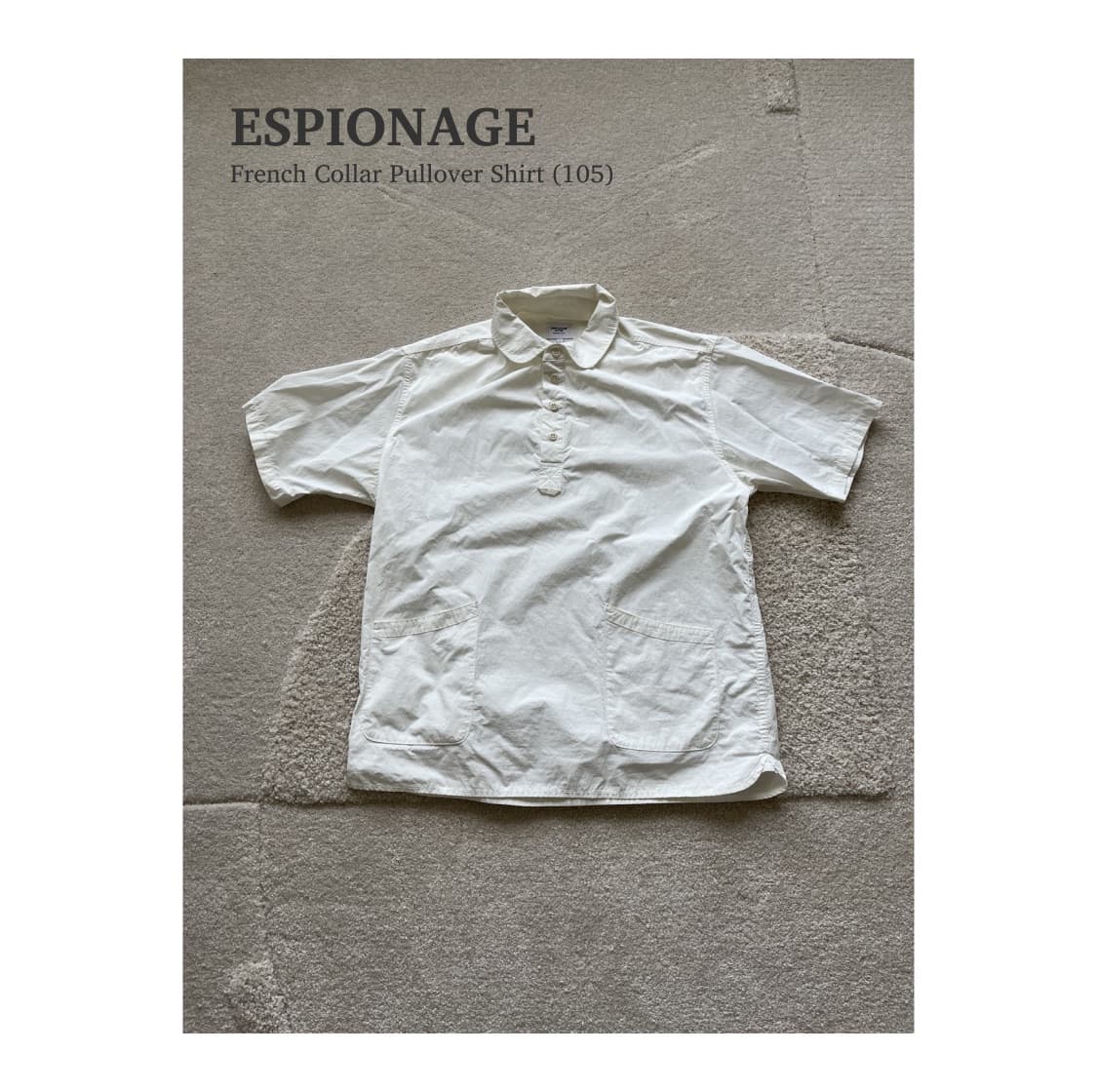 에스피오나지 프렌치 카라 풀오버 셔츠 (105) 상품이미지1