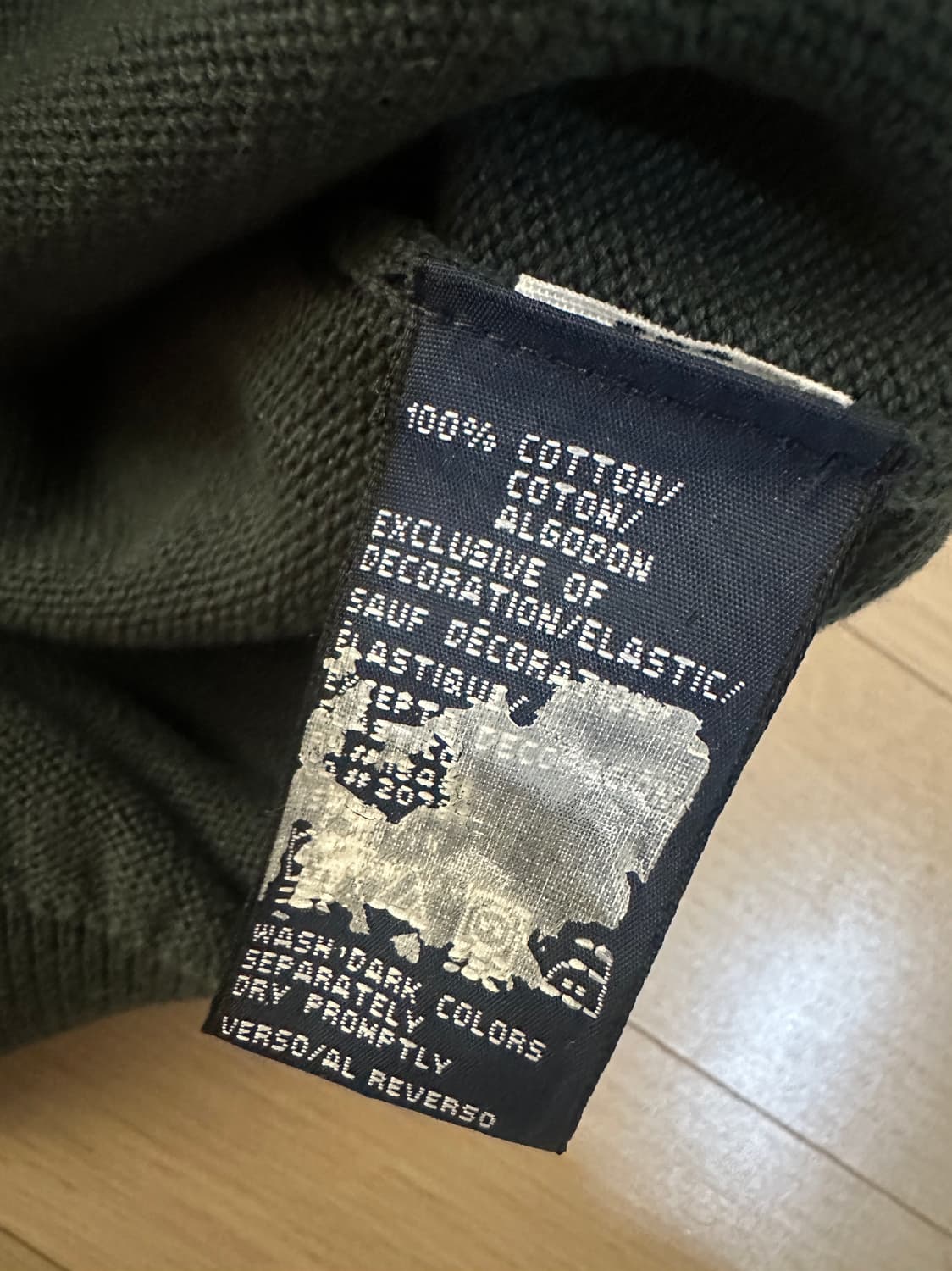 타미힐피거 브이넥 니트 M 딥그린 상품이미지6