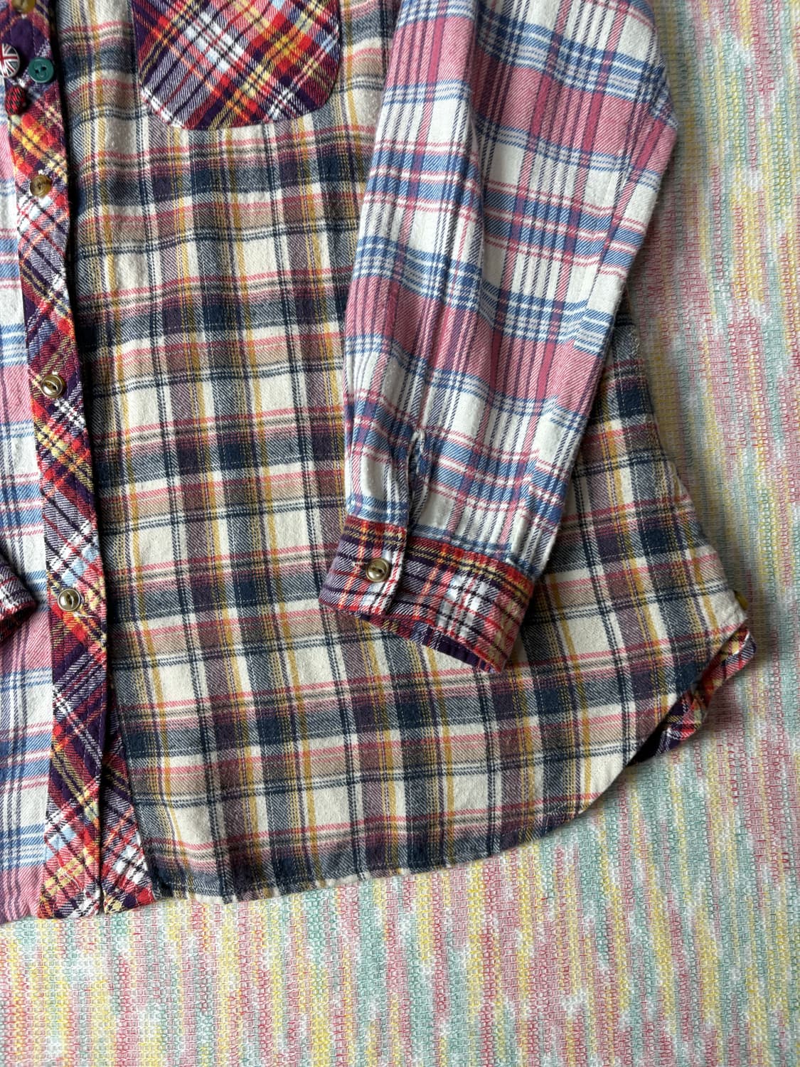 파스텔 체크 단추 셔츠 상품이미지8