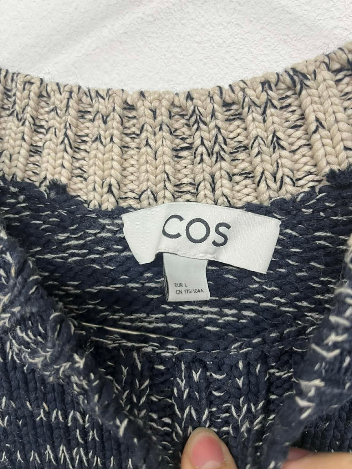 [L] COS 코스 컨트레스트 컬러블록 니트 스웨터 상품이미지6