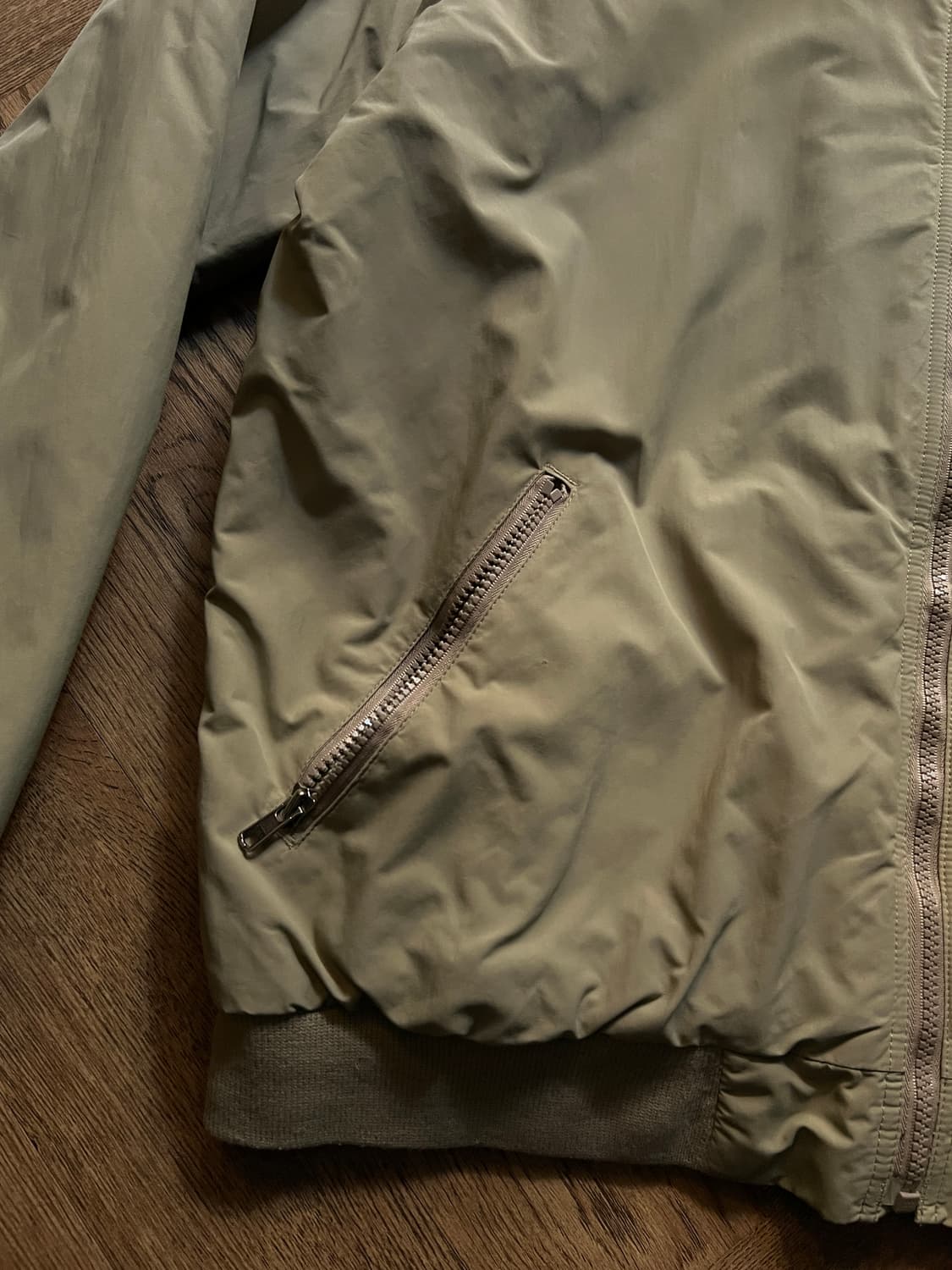 [L]엘엘빈 USA 플리스 라이닝 베이지 웜업 자켓 상품이미지4