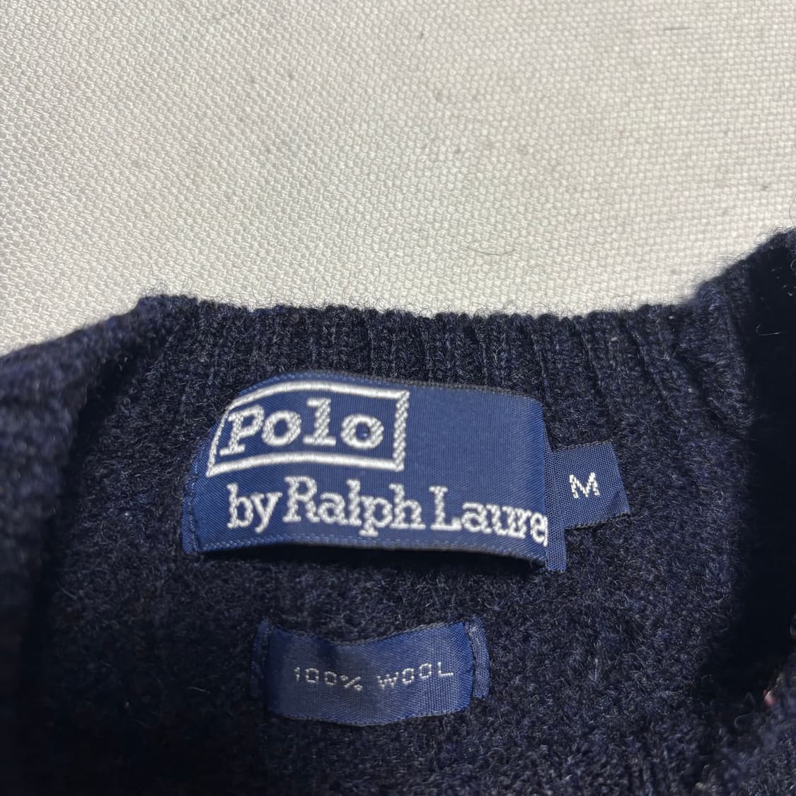 M 폴로랄프로렌 울 네이비 케이블 니트  상품이미지4
