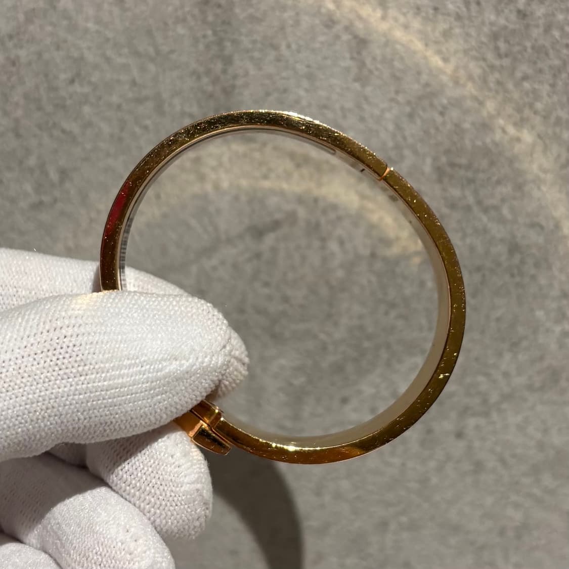 A PM사이즈 에르메스 클릭아슈 팔찌 화이트&골드 상품이미지5